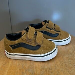 Toddler Vans Old Skool Velcro camel suede